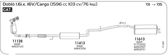 SIGAM FI289 Exhaust System